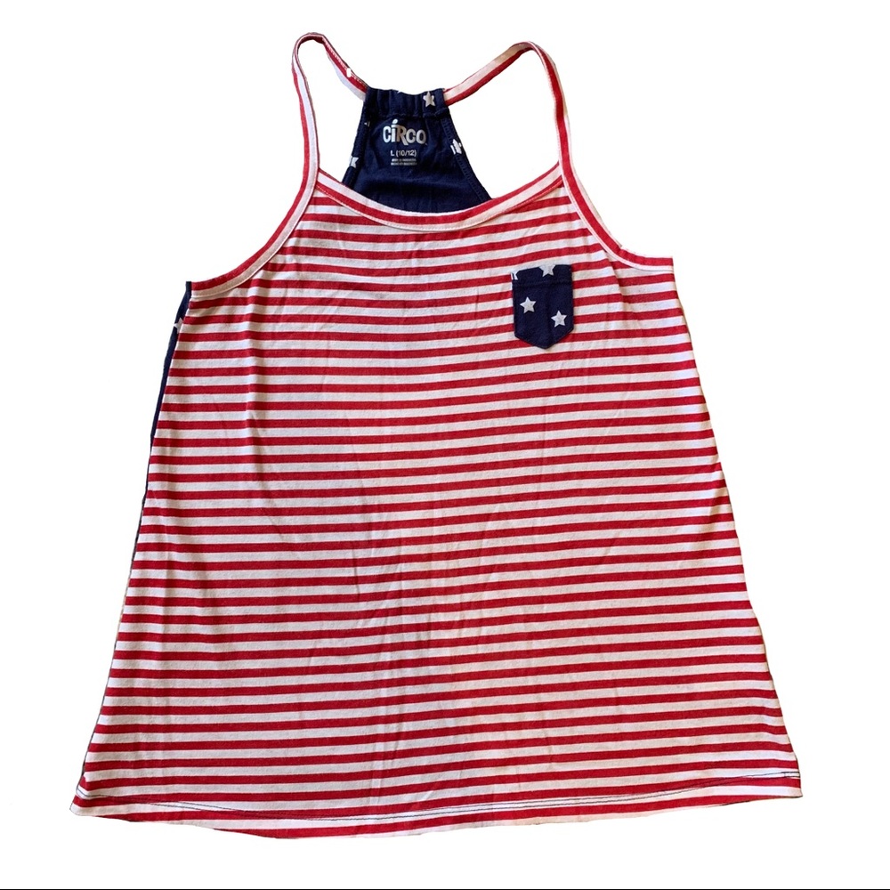 4th of July American Flag Red White & Blue Tank